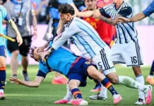 La FIFA sanciona con 10 partidos al argentino Leandro Paredes por el altercado con jugadores de España tras la final del Mundial 2026